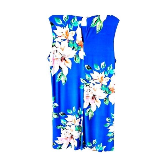 JESSICA HOWARD New Plus Size Tropical Floral Print Sleeveless Midi Dress 1X 16 - Picture 7 of 10